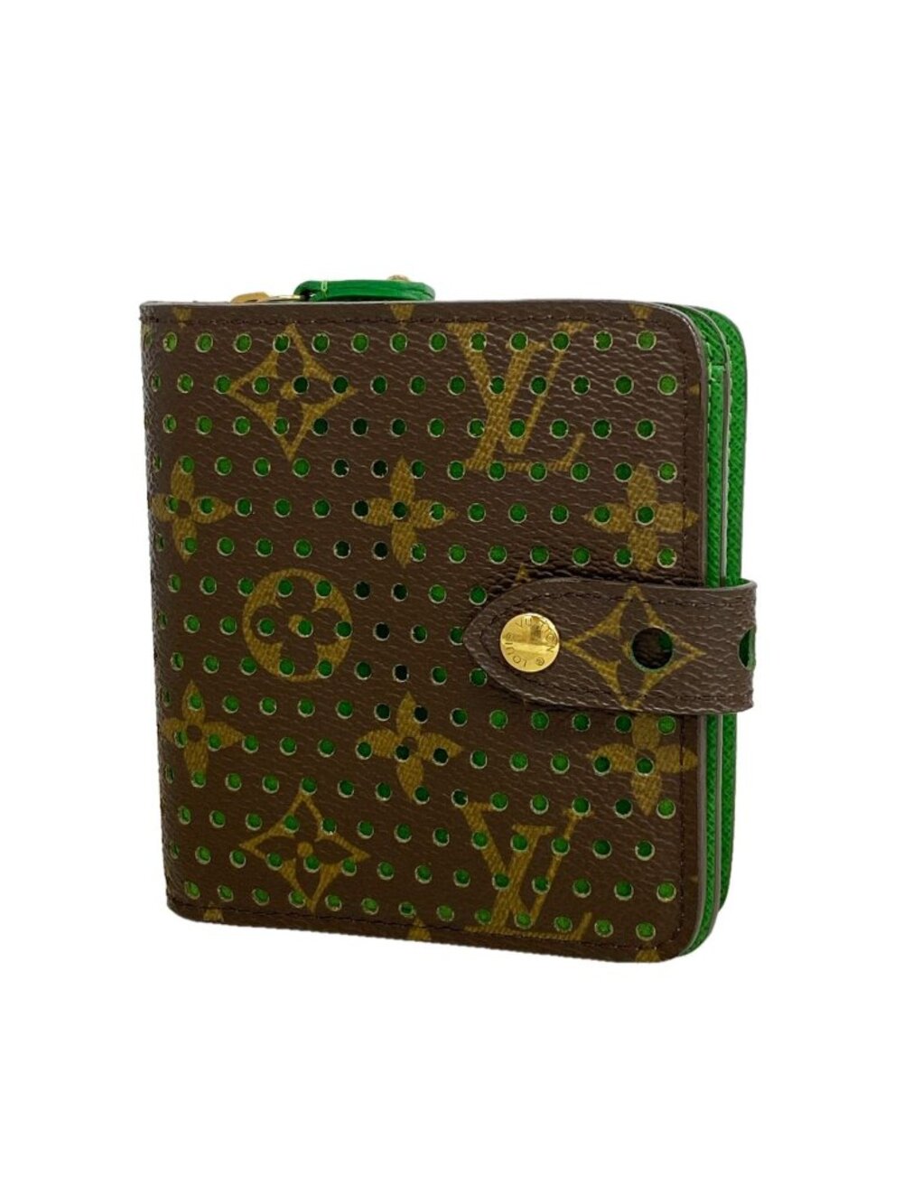 Louis Vuitton Wallet Monogram Perfo Compact Zip Vert